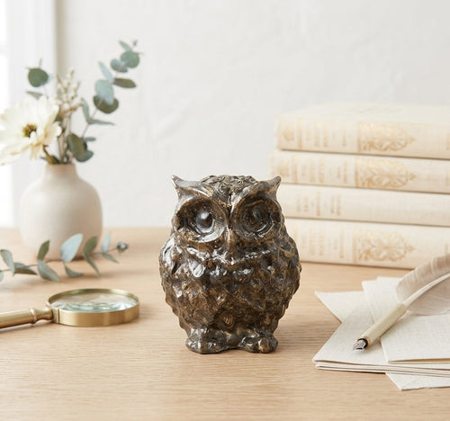 Big Pyrite Owl for Feng Shui Symbol of Wisdom, Protection & Abundance
