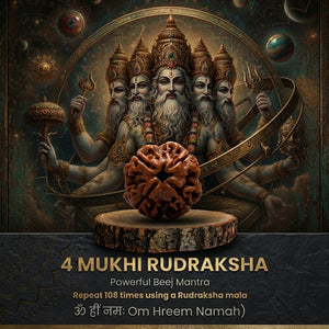 4 Mukhi Nepali Rudraksha Spiritual Bead