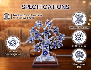 SILVER FLOWER EVIL EYE TREE