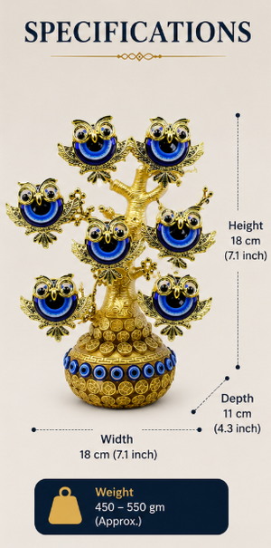 GOLDEN POT EVIL EYE TREE