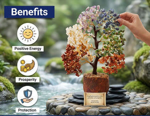 7 Chakra Crystal Tree – 500 Beads for Vastu Healing & Positive Energy Decor