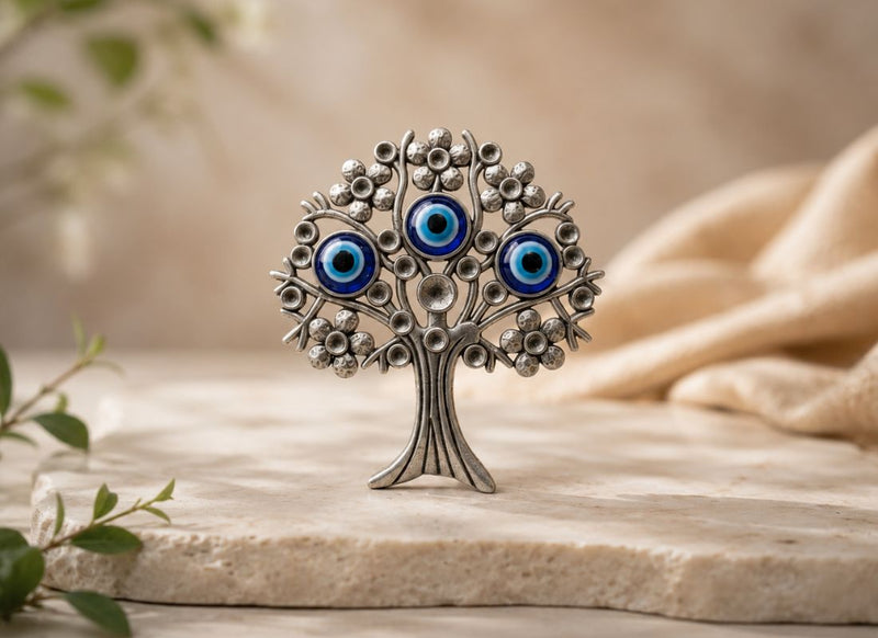 Evil Eye Tree with Magnet for Nazar Protection & Feng Shui Decor