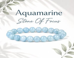 Natural Aquamarine Crystal Beads Bracelet