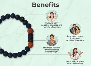 Karungali Damru Bracelet Natural Karungali Beads Spiritual Jewellery