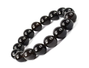 Black Obsidian Crystal Beads Bracelet