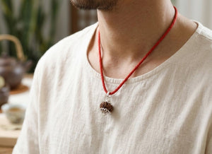 7 Mukhi Nepali Rudraksha with Silver Capping