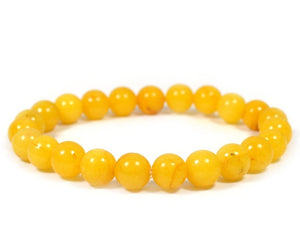 Natural Yellow Jade Crystal Beads Bracelet