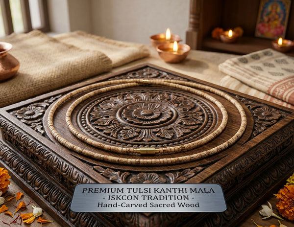 Double round tulsi Kanthi Mala [32 Inch]