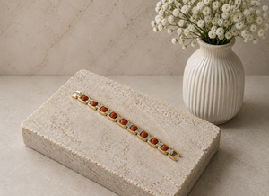 Rudraksha Bracelet with Golden and Silver Accent Beads