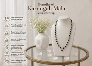Karungali Mala with Silver Capping Traditional Spiritual Necklace