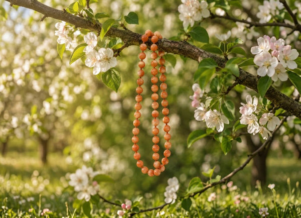 Orange Calcite Mala