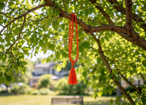 Carnelian Mala | Natural Crystal Beads Spiritual Necklace