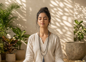 Pyrite Crystal Beads Mala Spiritual Necklace