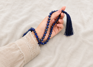 Lapis Lazuli Crystal Beads Mala Spiritual Necklace