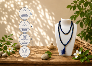 Lapis Lazuli Crystal Beads Mala Spiritual Necklace
