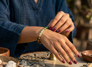 Dhanyog Crystal Beads Bracelet for Wealth, Abundance & Good Fortune