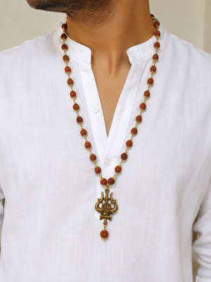 Trishul Mahakal Mala for Spiritual Wear and Devotional Elegance