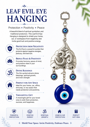 Leaf Evil Eye Hanging for Nazar Protection and Home Decor