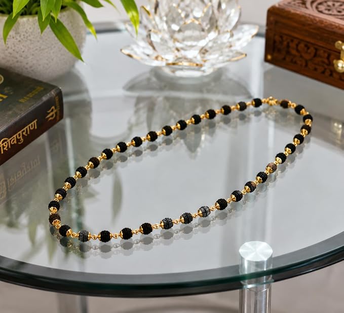 Rudraksha Golden Black Mala