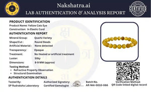Yellow Cat’s Eye Bracelet –"Protection & Positive Energy"