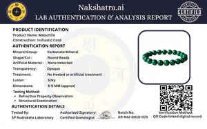 Natural Malachite Crystal Beads Bracelet