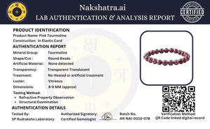 Pink Tourmaline Bracelet for Love, Inner Peace and Positive Energy