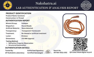 Sunstone Crystal Beads Mala Spiritual Necklace