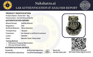 Big Pyrite Owl for Feng Shui Symbol of Wisdom, Protection & Abundance