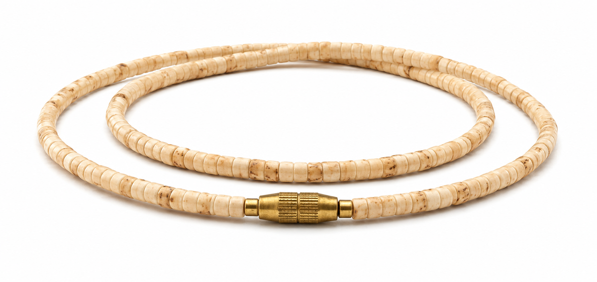 Double Round Tulsi Kanthi Mala 32 Inch