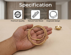 Double Round Tulsi Kanthi Mala 32 Inch
