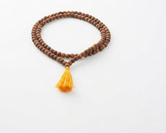 White Chandan Mala (Sandalwood Mala) Natural Sandalwood Beads Spiritual Necklace
