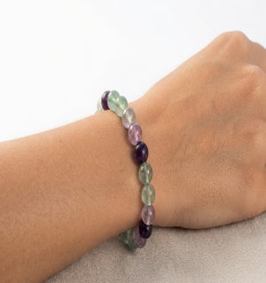 Clarity & Focus Crystal Duo – Fluorite Bracelet & Mala