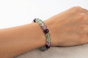 Fluorite Crystal Beads Bracelet Spiritual Jewellary