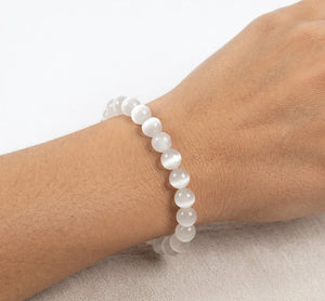 Selenite Bracelet- “Cleanse Your Energy, Calm Your Soul”