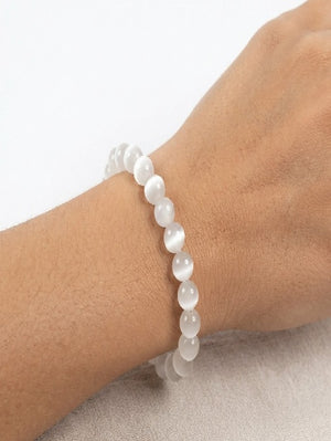 Purity & Peace Crystal Collection – Selenite Bracelet & Mala