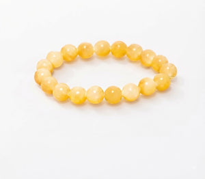 Yellow Calcite Crystal Beads Bracelet