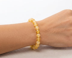 Yellow Calcite Crystal Beads Bracelet
