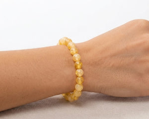 Yellow Calcite Crystal Beads Bracelet