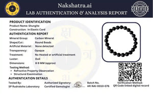 Natural Shungite Crystal Beads Bracelet