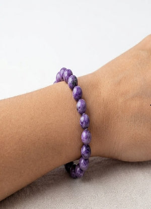 Peace & Emotional Balance Set – Lepidolite Bracelet & Mala