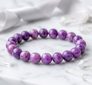 Natural Lepidolite Crystal Beads Bracelet