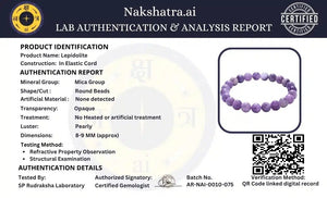 Natural Lepidolite Crystal Beads Bracelet