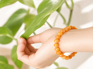 Orange Aventurine Crystal Beads Bracelet for Confidence & Positive Energy