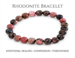 Natural Rhodonite Bracelet – Love, Emotional Balance & Positive Energy