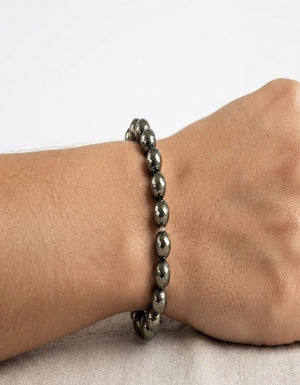 Prosperity & Abundance Crystal Duo – Pyrite Bracelet & Pyrite Mala