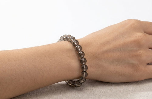 Smoky Quartz Crystal Beads Bracelet– Strength & Stability