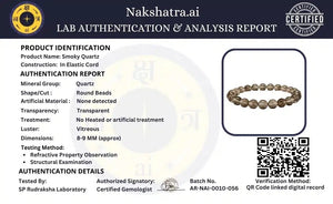 Smoky Quartz Crystal Beads Bracelet– Strength & Stability