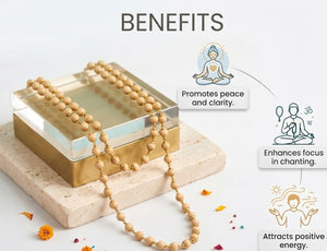 Tulsi Beads Mala with Golden Capping