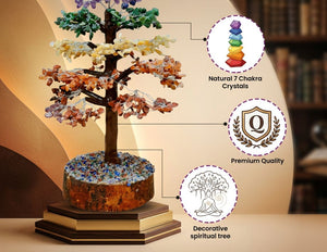 7 Chakra Crystal Tree – 1500 Beads for Vastu Healing & Positive Energy Decor