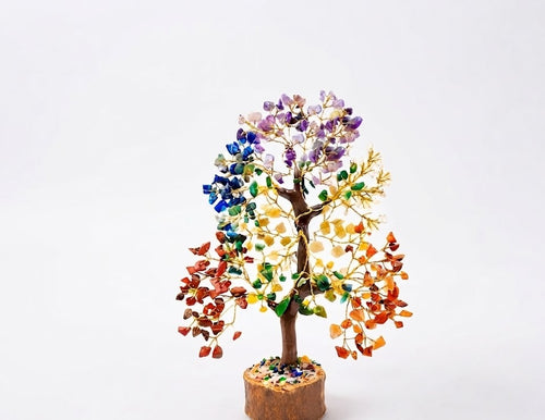 7 Chakra Crystal Tree – 300 Beads for Vastu Healing & Positive Energy Decor